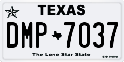 TX license plate DMP7037