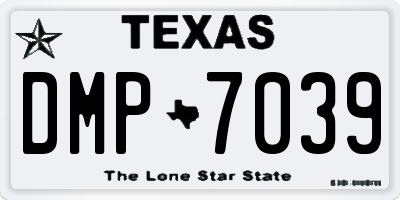 TX license plate DMP7039