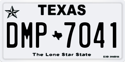 TX license plate DMP7041
