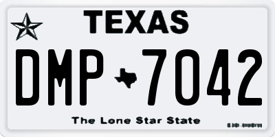 TX license plate DMP7042