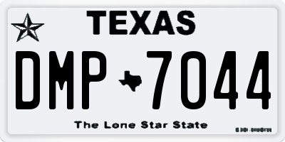 TX license plate DMP7044