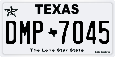 TX license plate DMP7045
