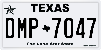 TX license plate DMP7047