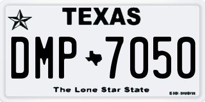 TX license plate DMP7050