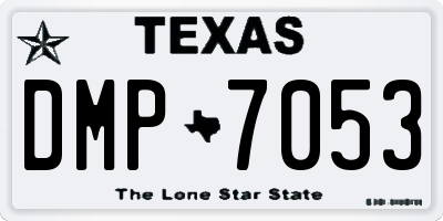 TX license plate DMP7053