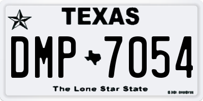TX license plate DMP7054