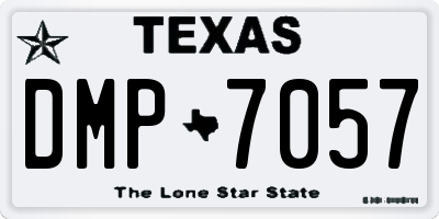 TX license plate DMP7057