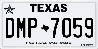 TX license plate DMP7059