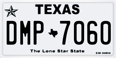 TX license plate DMP7060