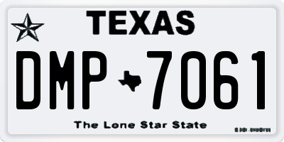 TX license plate DMP7061