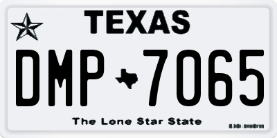 TX license plate DMP7065