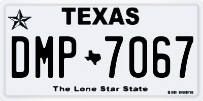 TX license plate DMP7067