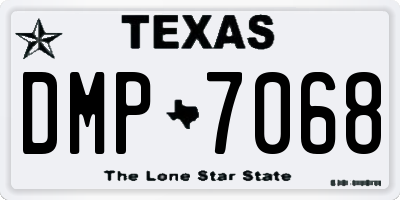 TX license plate DMP7068