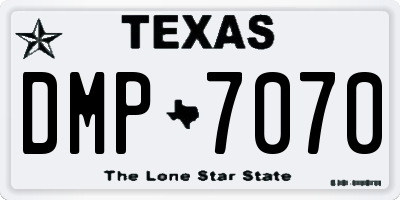TX license plate DMP7070