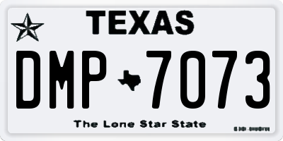 TX license plate DMP7073