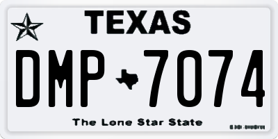 TX license plate DMP7074
