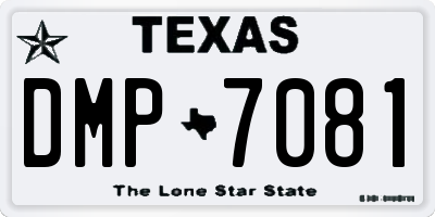 TX license plate DMP7081