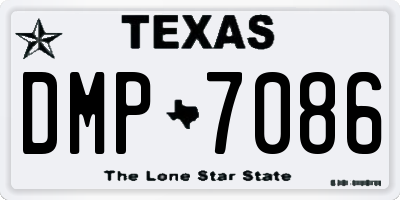 TX license plate DMP7086