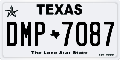 TX license plate DMP7087