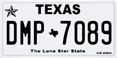 TX license plate DMP7089