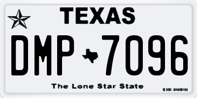 TX license plate DMP7096