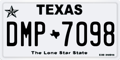 TX license plate DMP7098