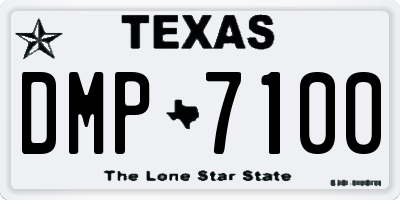 TX license plate DMP7100