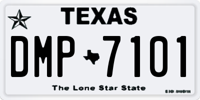 TX license plate DMP7101