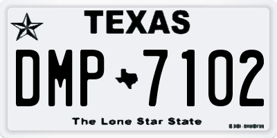 TX license plate DMP7102