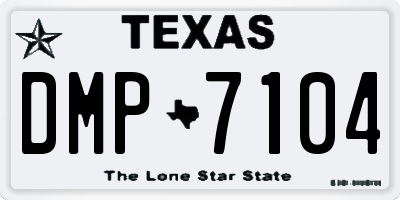 TX license plate DMP7104