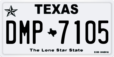 TX license plate DMP7105