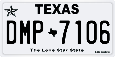 TX license plate DMP7106