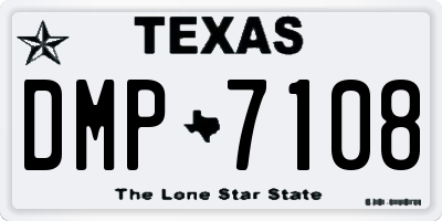 TX license plate DMP7108