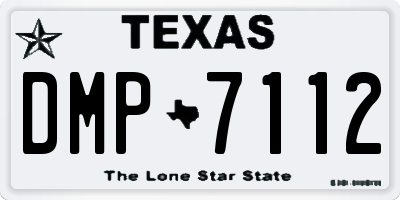 TX license plate DMP7112