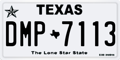 TX license plate DMP7113