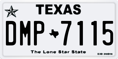 TX license plate DMP7115