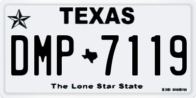 TX license plate DMP7119