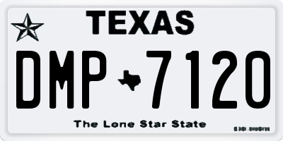 TX license plate DMP7120