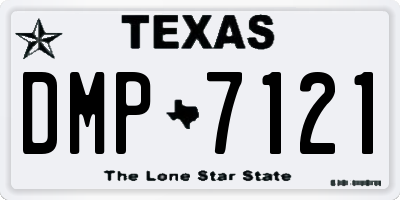 TX license plate DMP7121