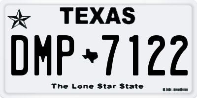 TX license plate DMP7122