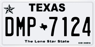 TX license plate DMP7124