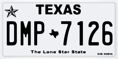 TX license plate DMP7126