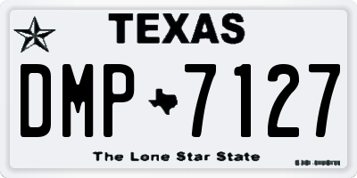 TX license plate DMP7127