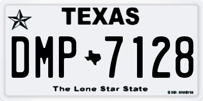 TX license plate DMP7128
