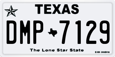 TX license plate DMP7129