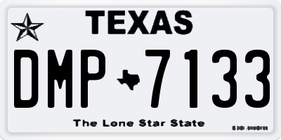 TX license plate DMP7133
