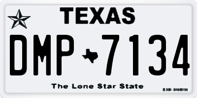 TX license plate DMP7134