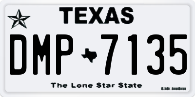 TX license plate DMP7135