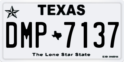 TX license plate DMP7137