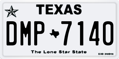 TX license plate DMP7140